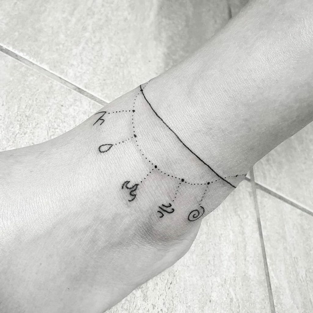 ankle chain tattoo ideas 0072