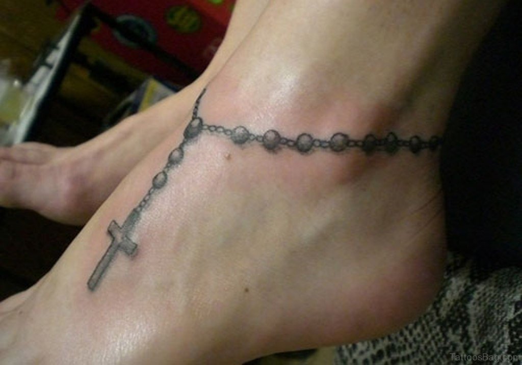 ankle chain tattoo ideas 0077