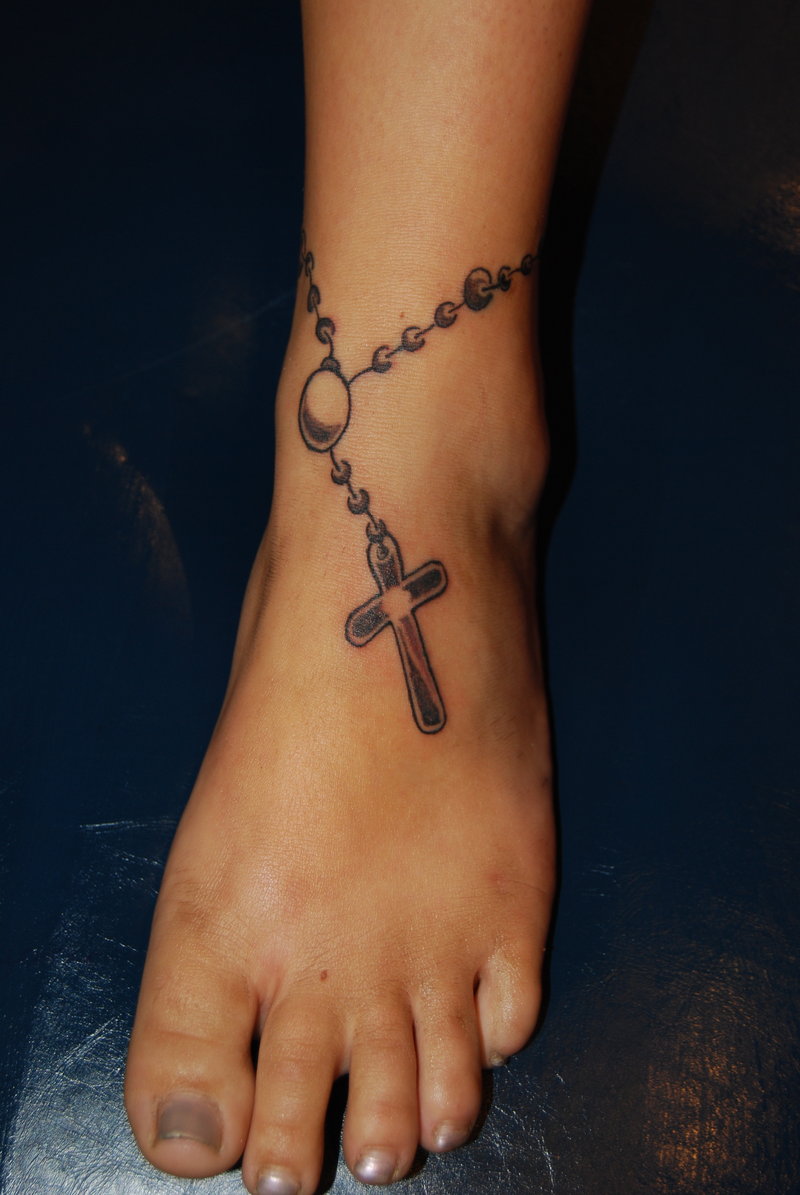 ankle chain tattoo ideas 0079