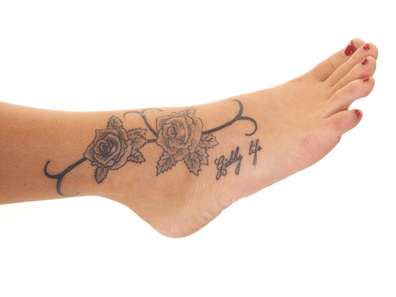 ankle chain tattoo ideas 0085