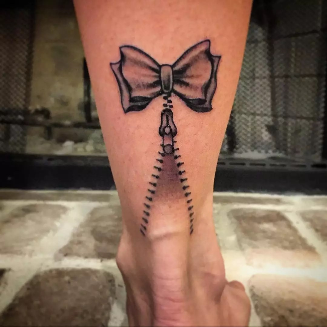 ankle chain tattoo ideas 0086