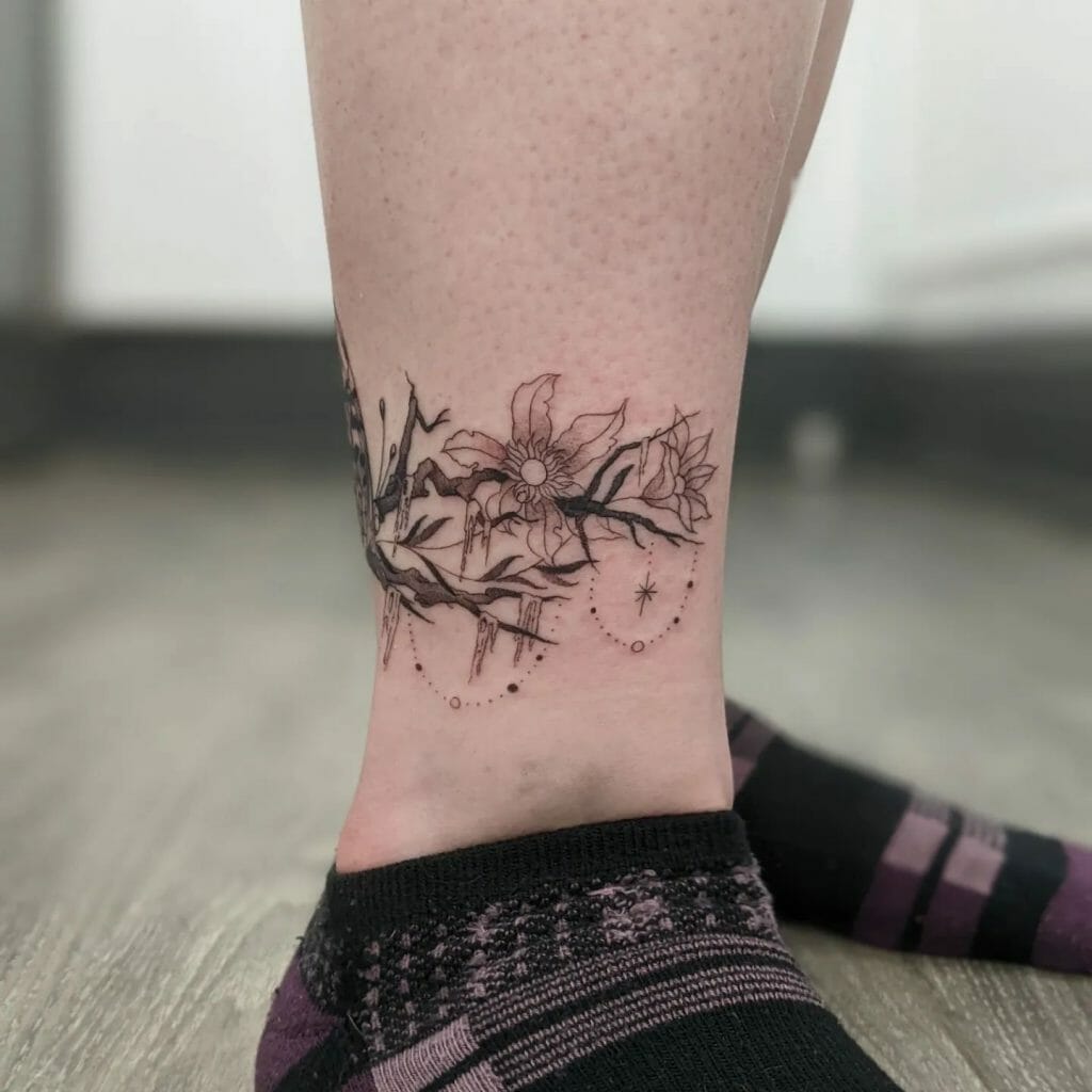 ankle chain tattoo ideas 0087