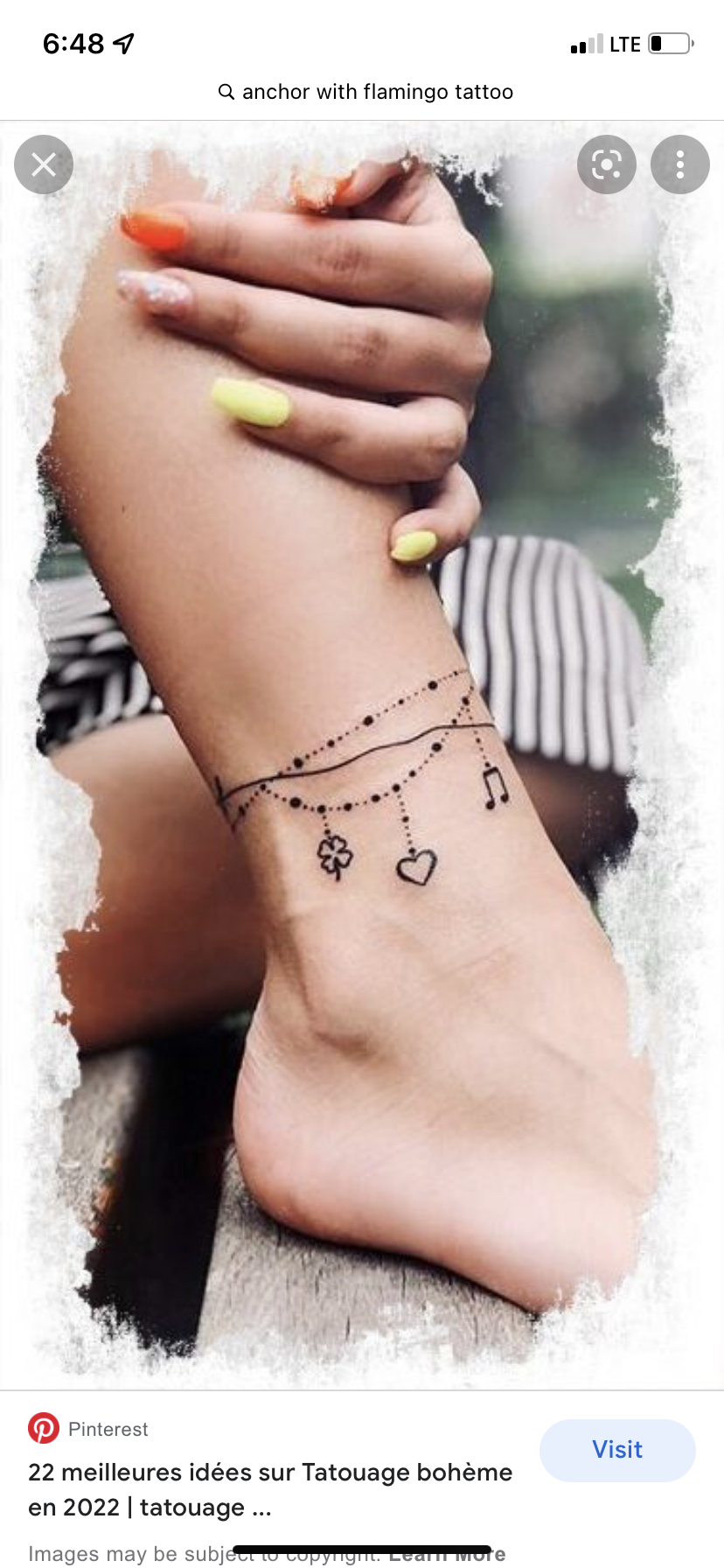 ankle chain tattoo ideas 0088