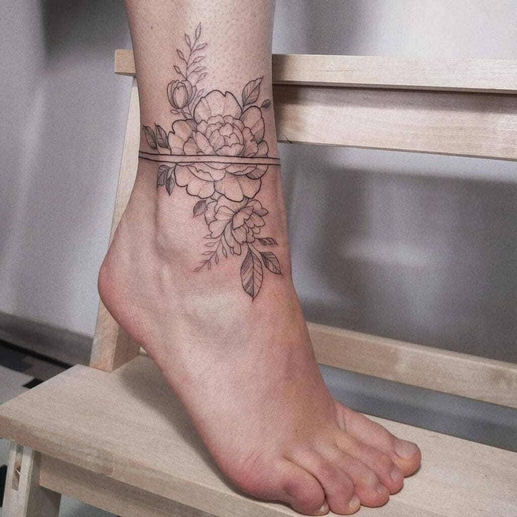 ankle chain tattoo ideas 0091