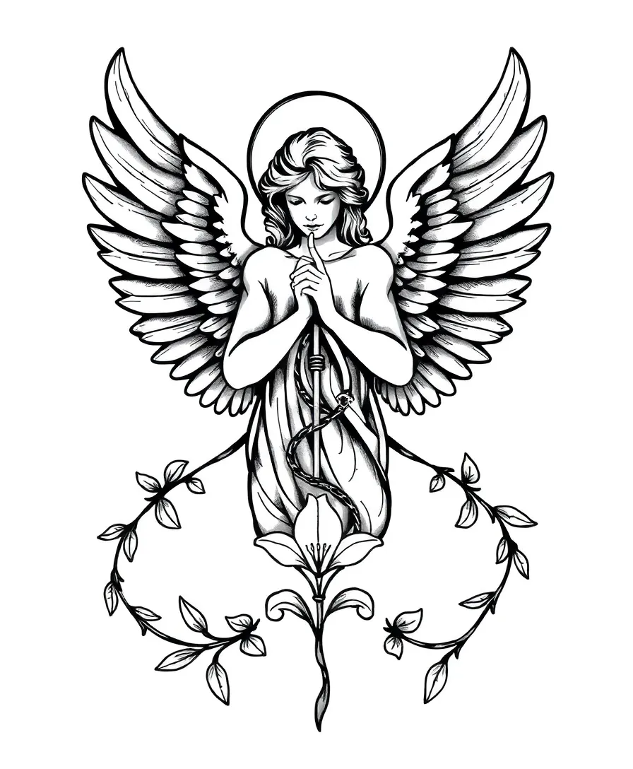 Archangel Gabriel Tattoo Ideas 0016