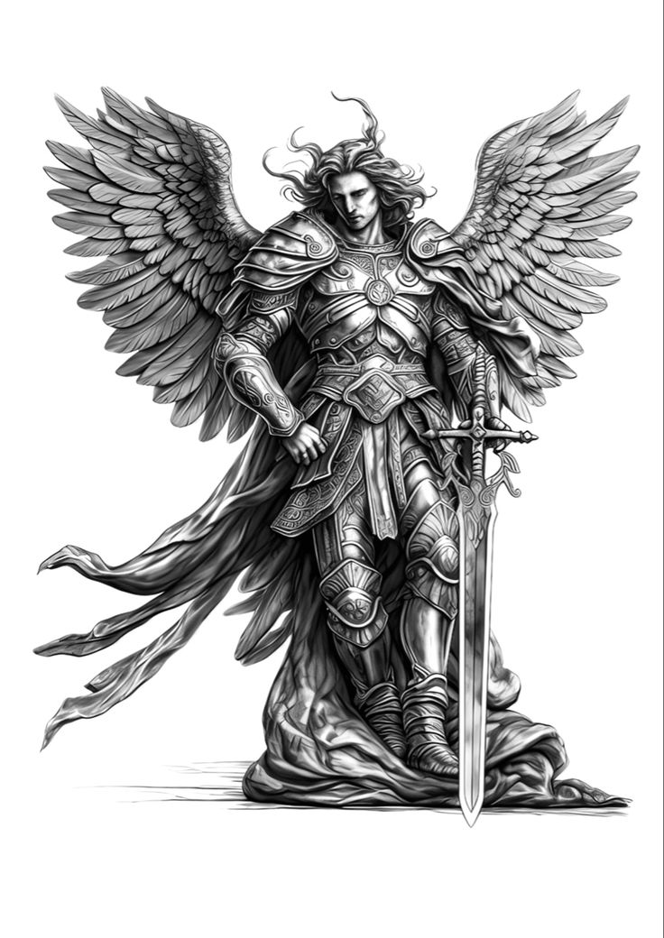 Archangel Gabriel Tattoo Ideas 0095