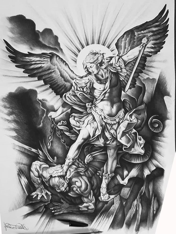 Archangel Gabriel Tattoo Ideas 0098