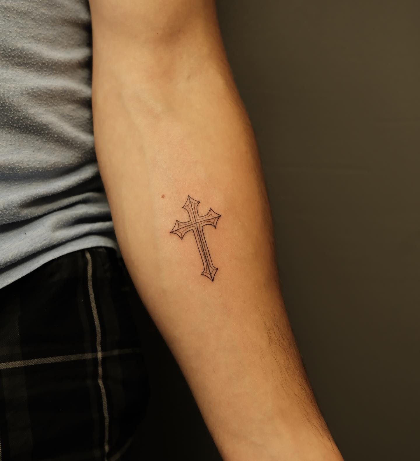 artistic cross tattoo ideas male