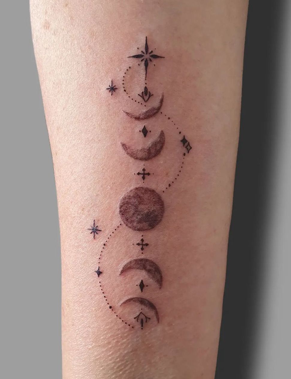 artistic full moon tattoo sketches