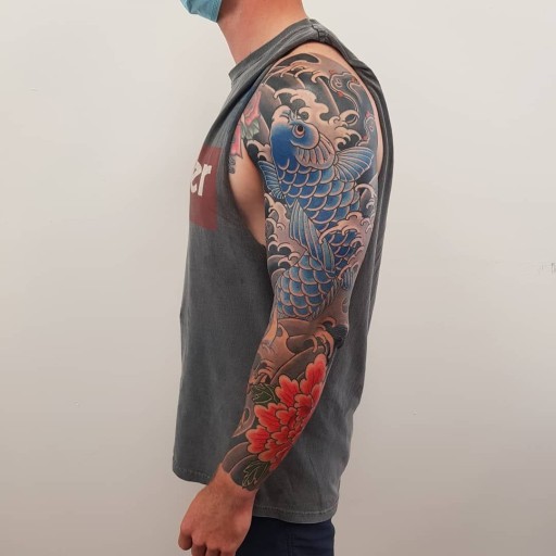 artistic Japanese sleeve tattoo ideas