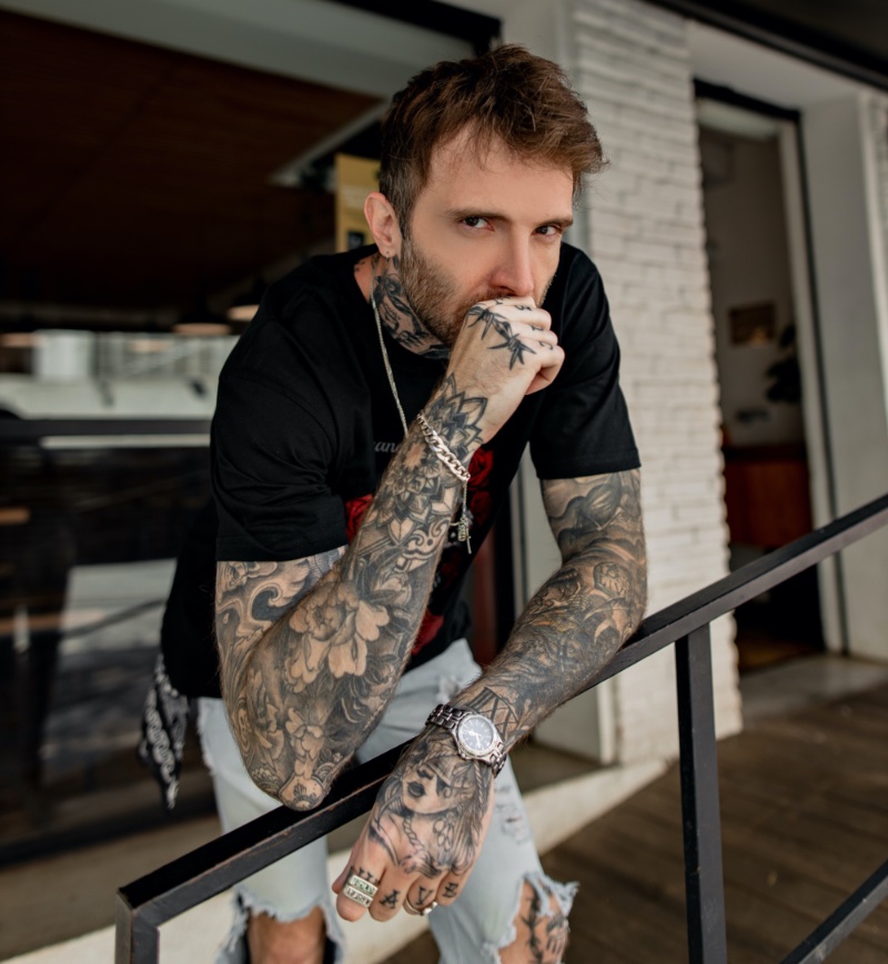 artistic mens full sleeve tattoo ideas for expression