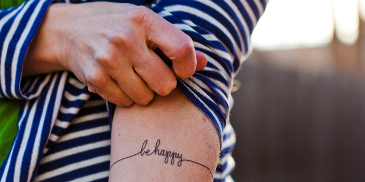 artistic motivational tattoo ideas for positive affirmation.