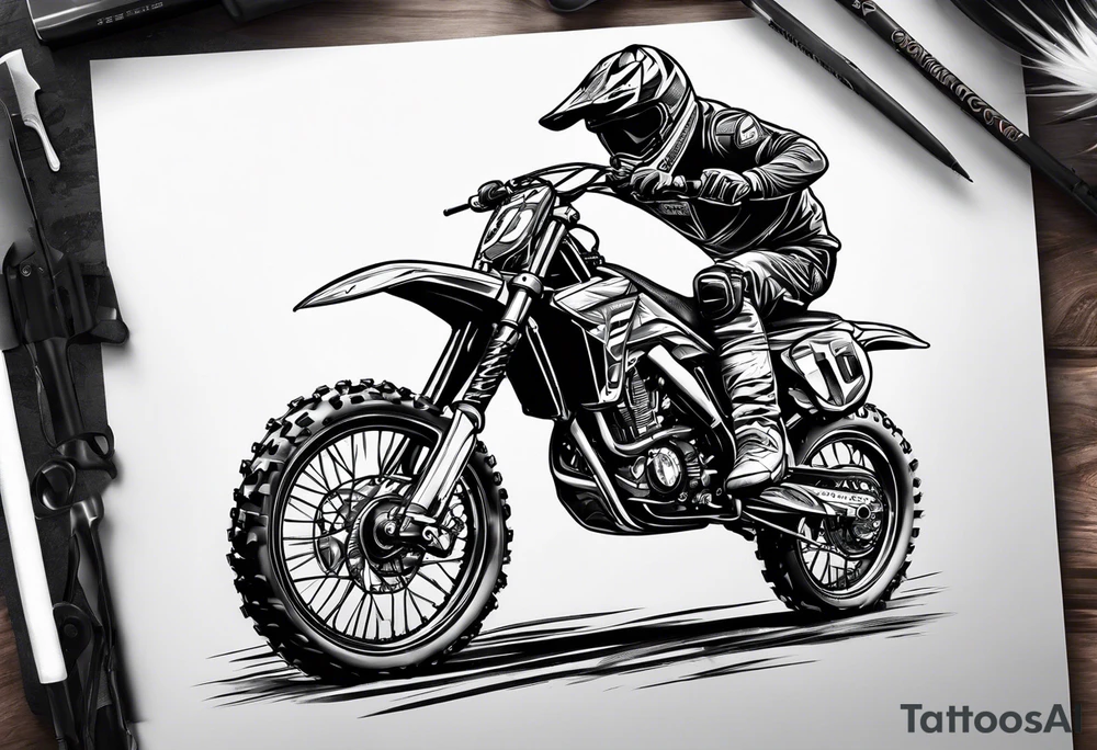 artistic motocross tattoo options