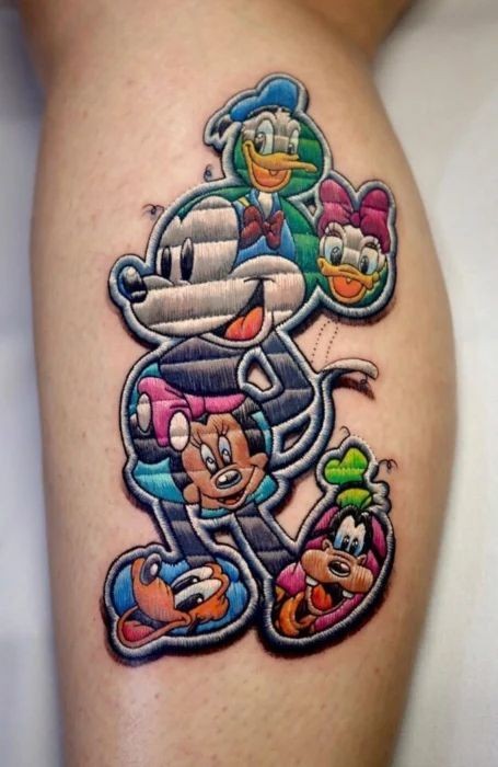 artistic patchwork tattoo ideas