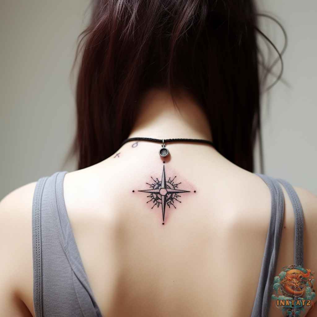 artistic small compass tattoo concepts