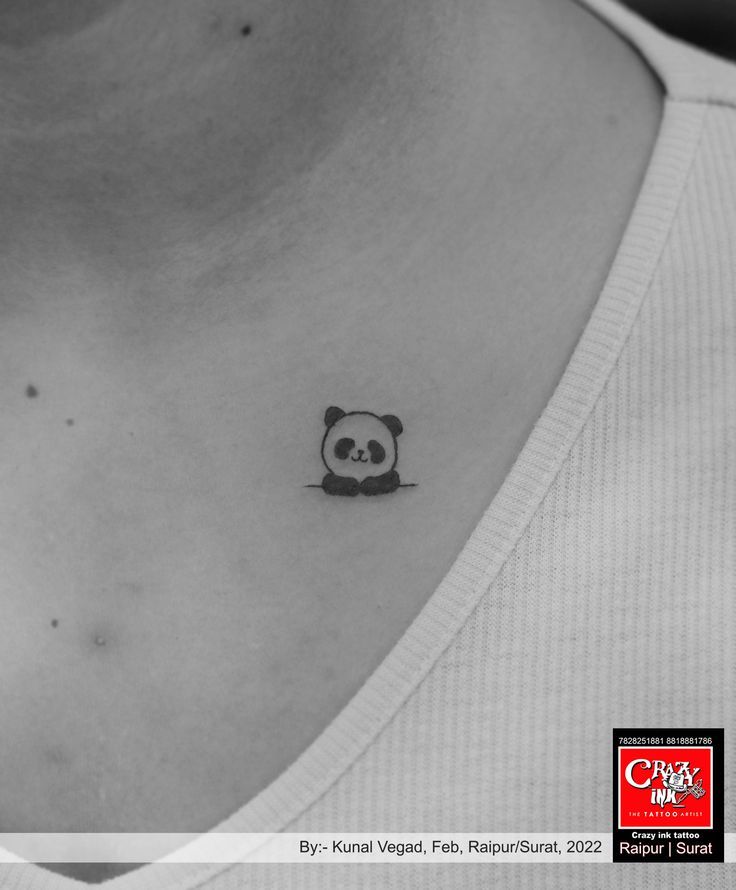 artistic small panda tattoo inspiration