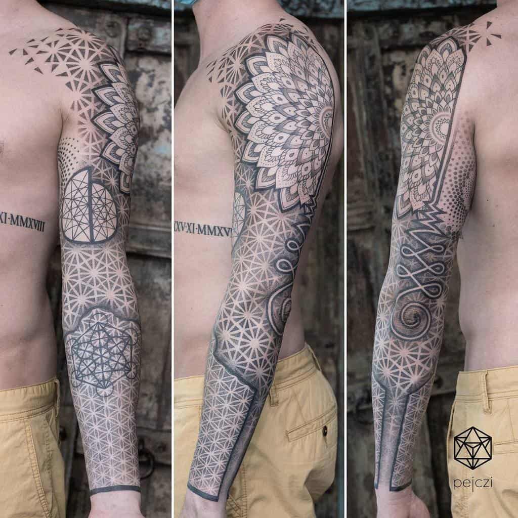 artistic tattoo sleeve filler ideas