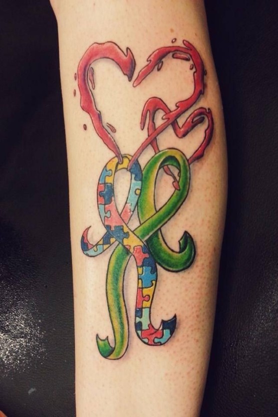 autism heart tattoo ideas 0059