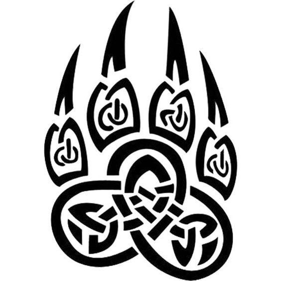 Bear paw tattoo ideas 0020