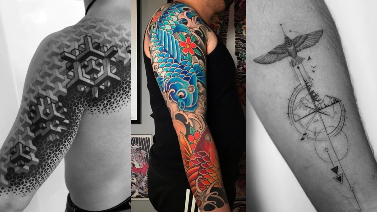 black and grey sleeve tattoo ideas