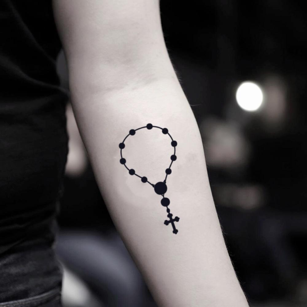 bold rosary tattoo designs