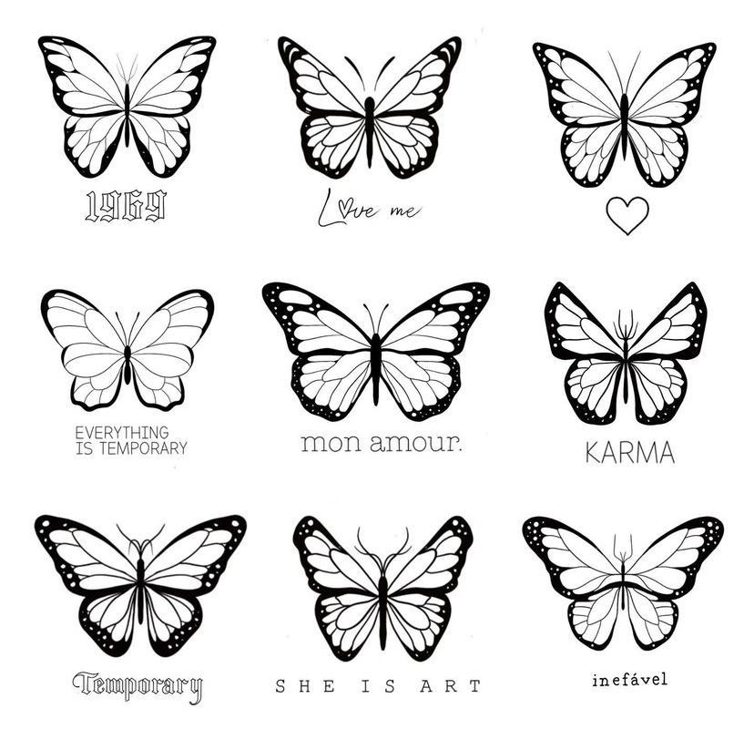 butterfly tattoo drawing ideas cross 0020