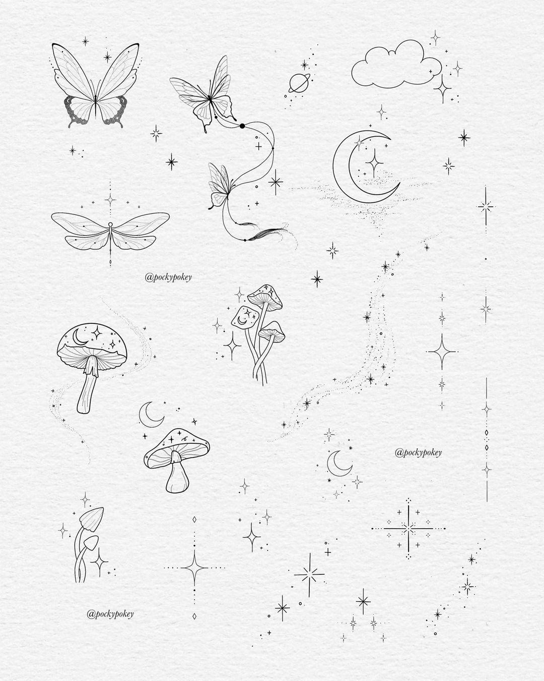 butterfly tattoo drawing ideas cross 0034