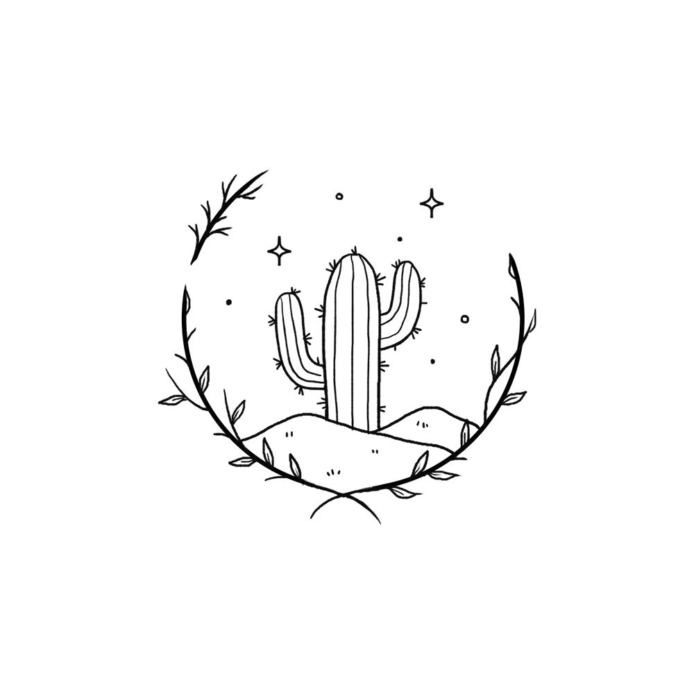 cactus tattoo ideas for minimalists