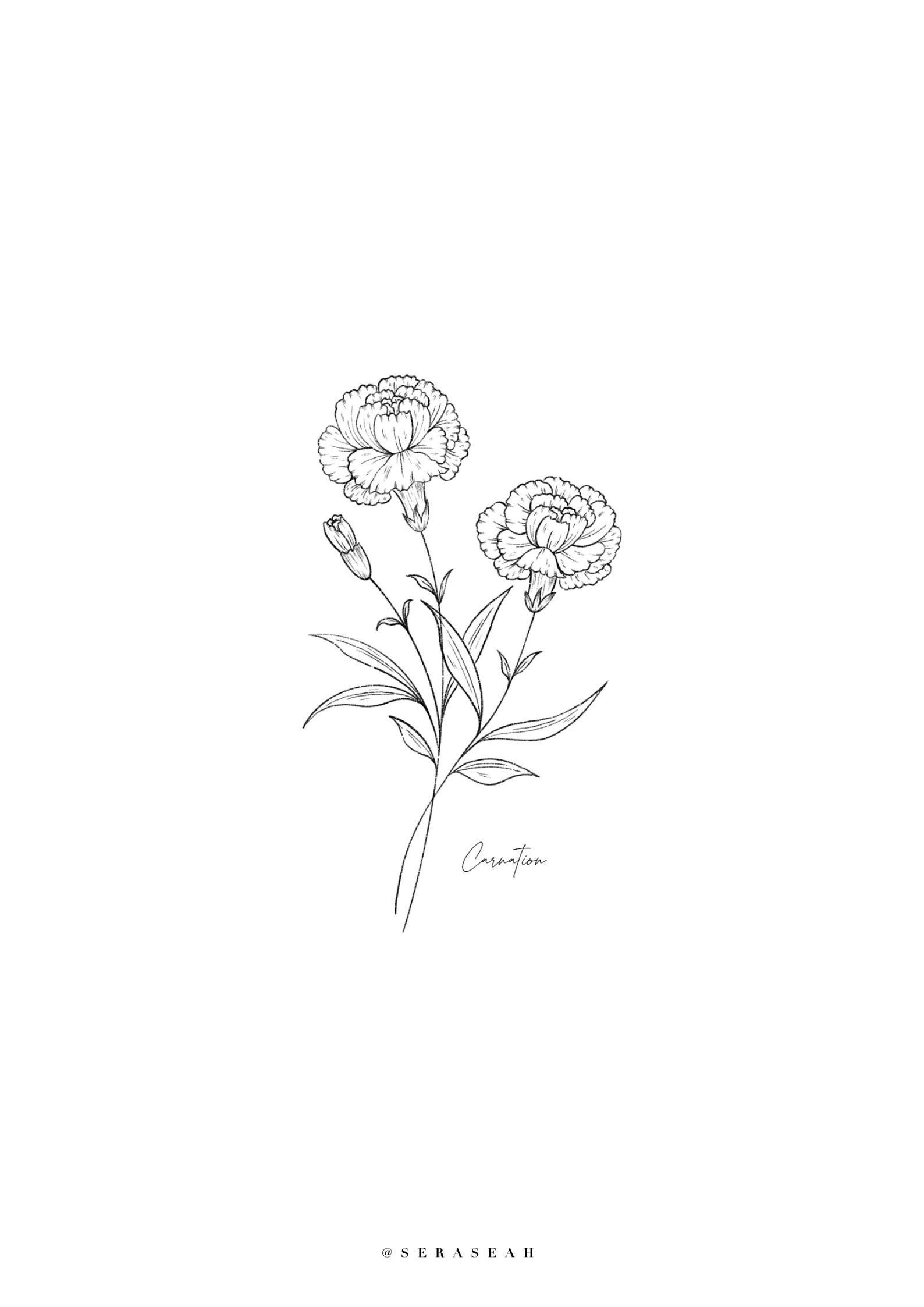 Carnation tattoo ideas 0013