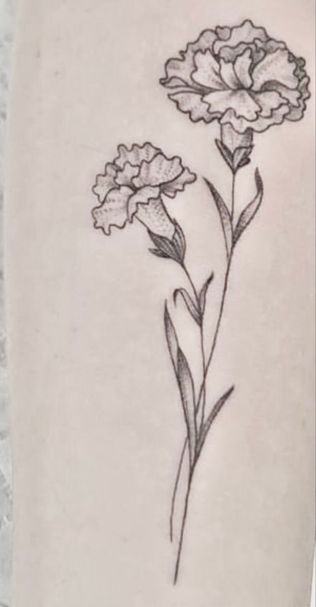 Carnation tattoo ideas 0022