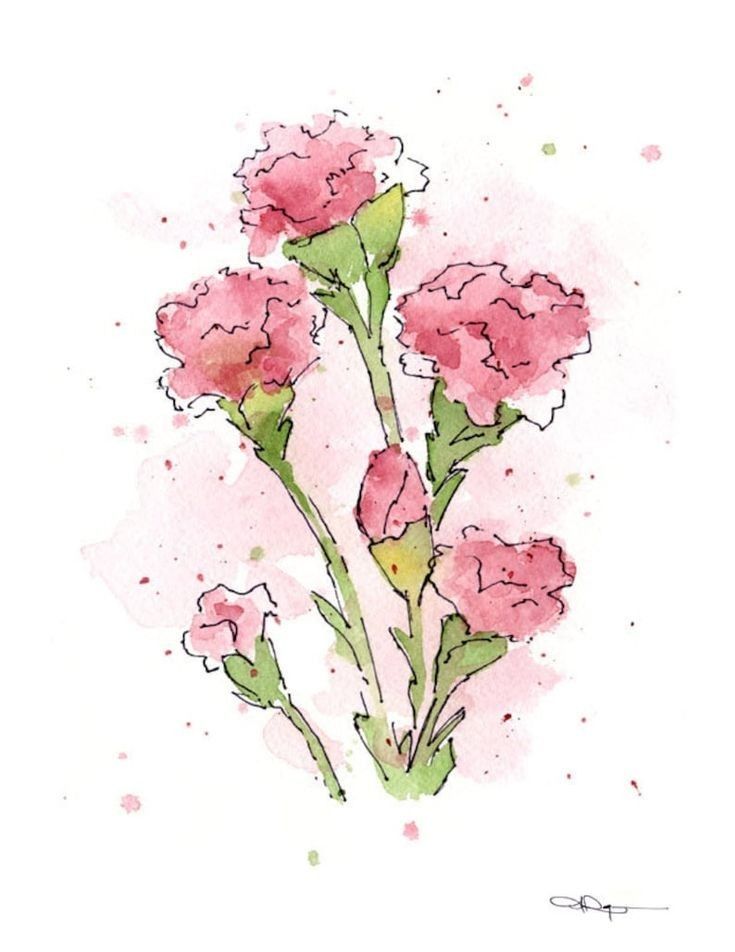 Carnation tattoo ideas 0084