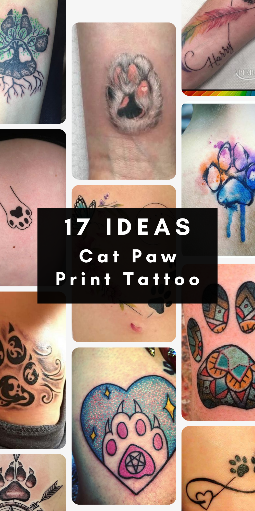 Cat paw print tattoo ideas 0011