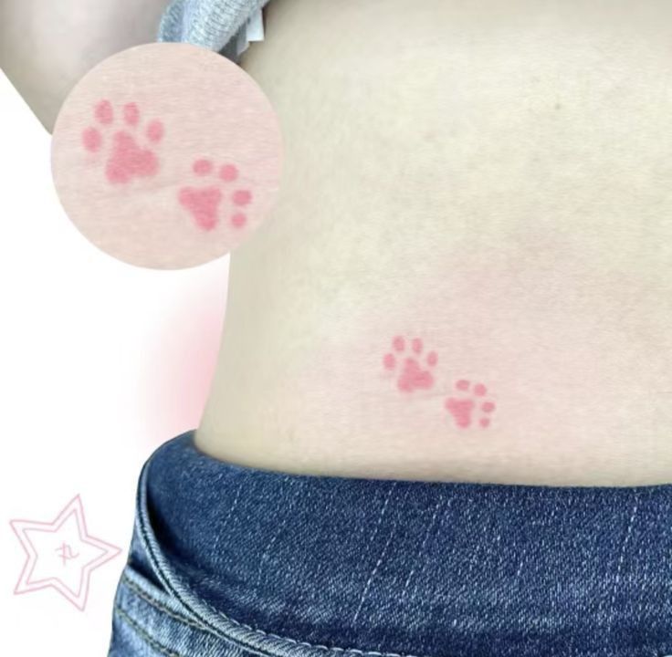 Cat paw print tattoo ideas 0015