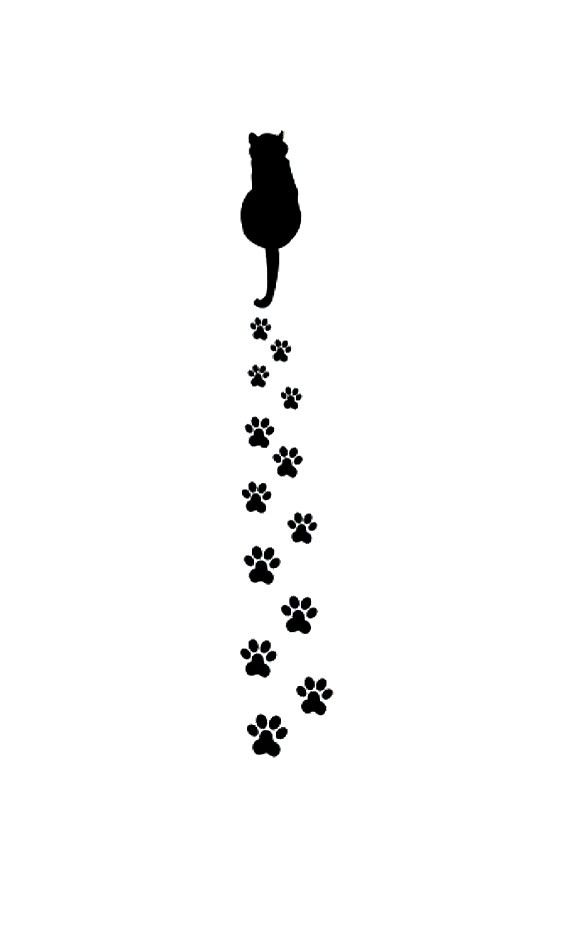 Cat paw print tattoo ideas 0040