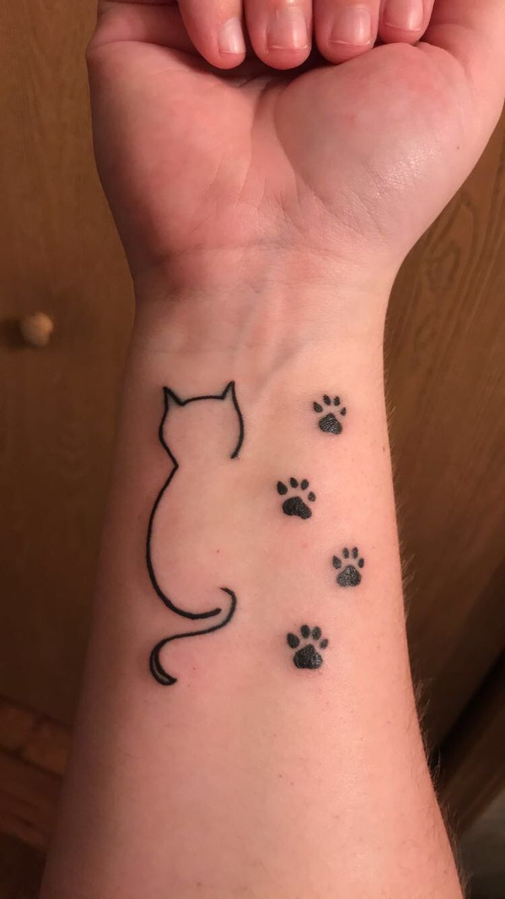 Cat paw print tattoo ideas 0054