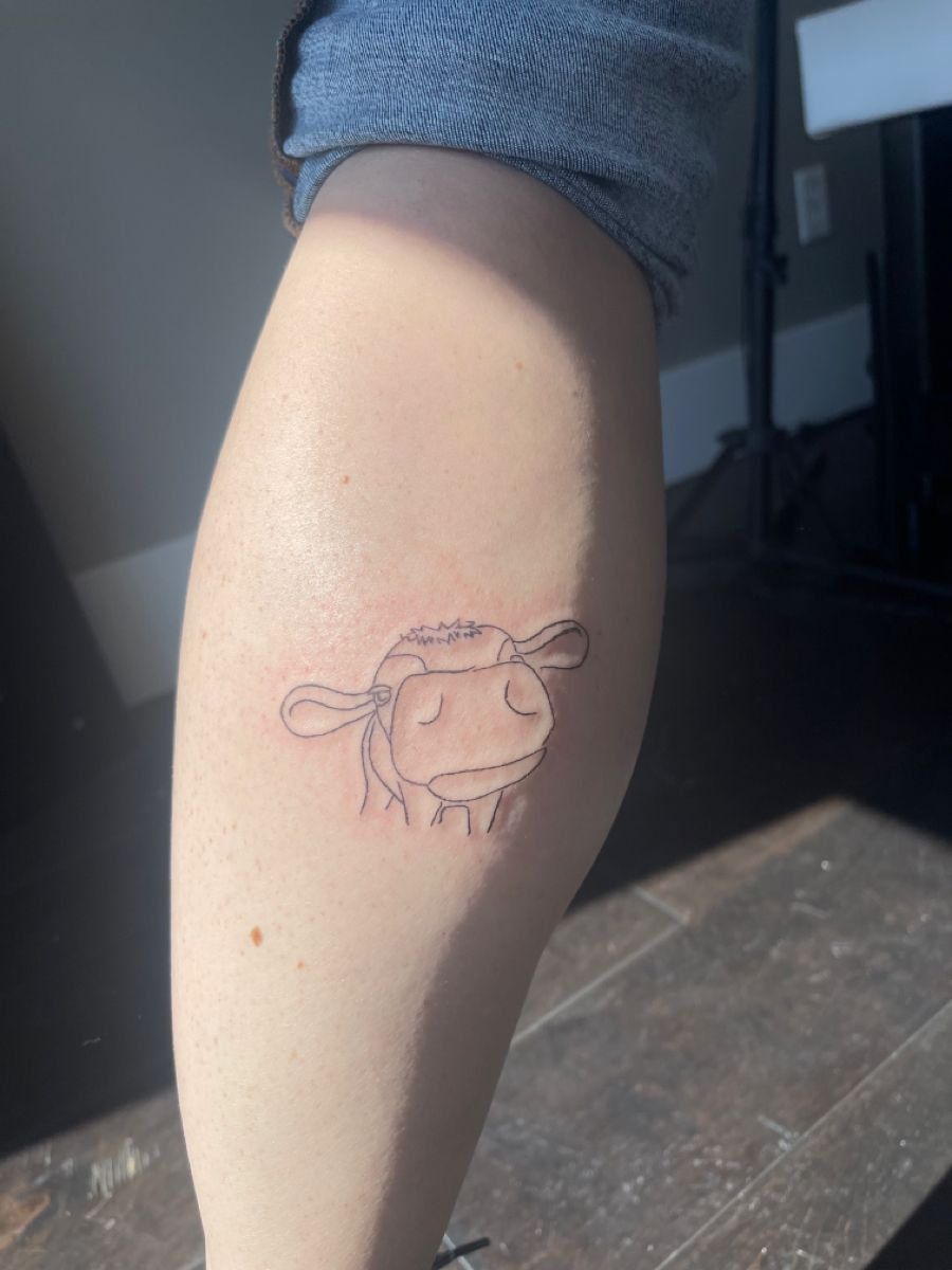 charming small cow tattoo variations