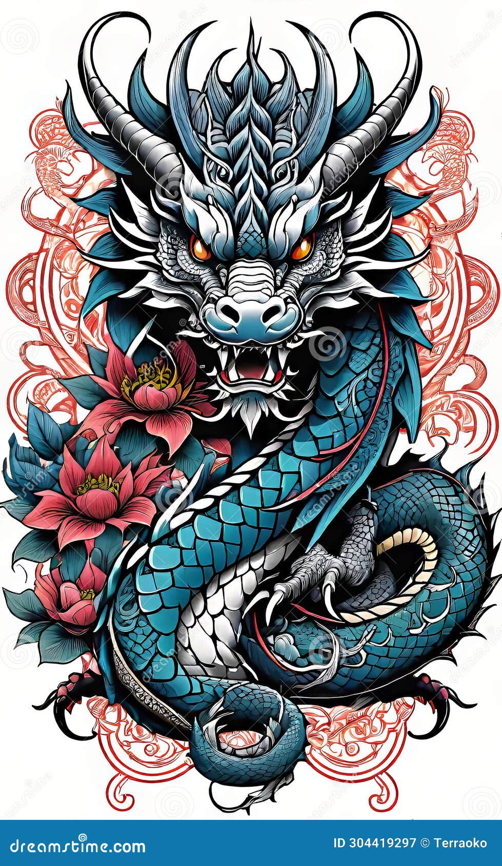 Chinese dragon tattoo ideas 0027