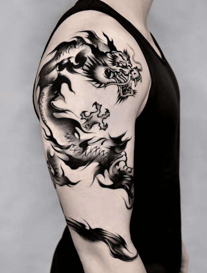 Chinese dragon tattoo ideas 0037