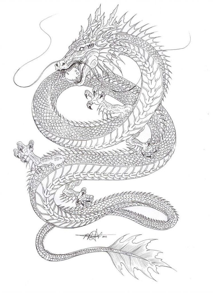 Chinese dragon tattoo ideas 0054