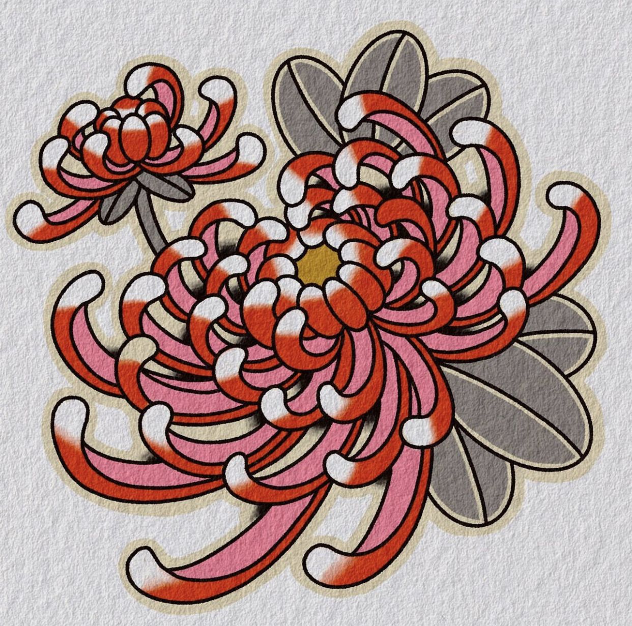 Chrysanthemum tattoo small 0041