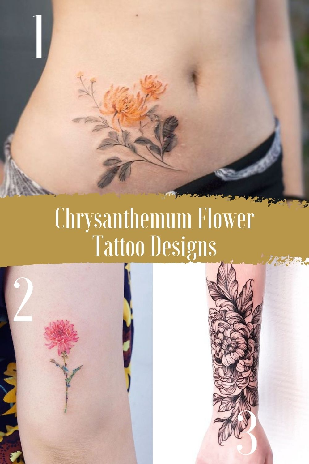 Chrysanthemum tattoo small 0042