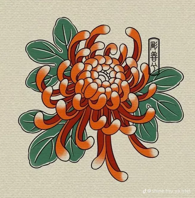 Chrysanthemum tattoo small 0055