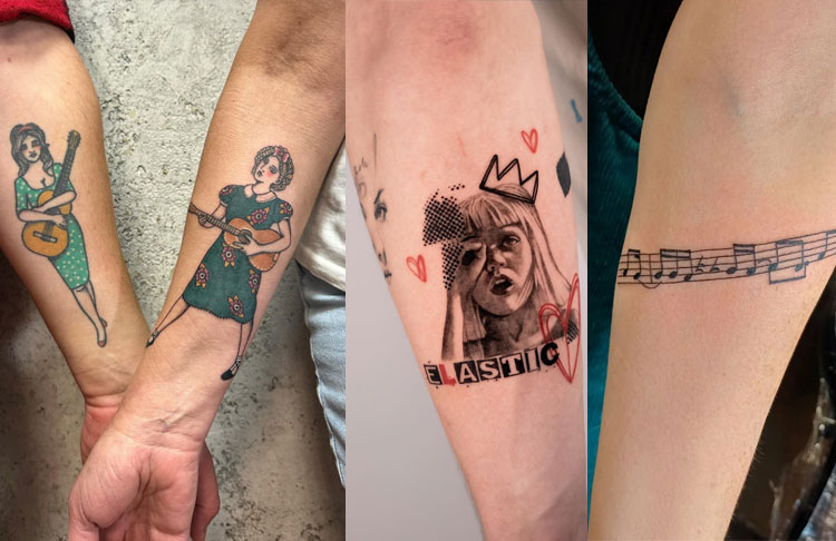 clever musical symbol tattoo ideas