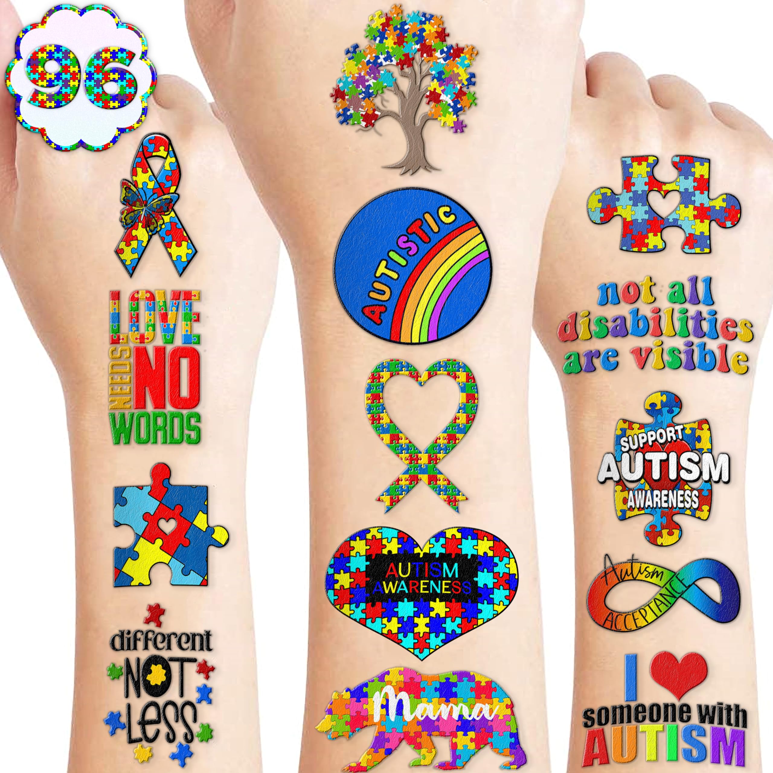 colorful autism-themed tattoo options