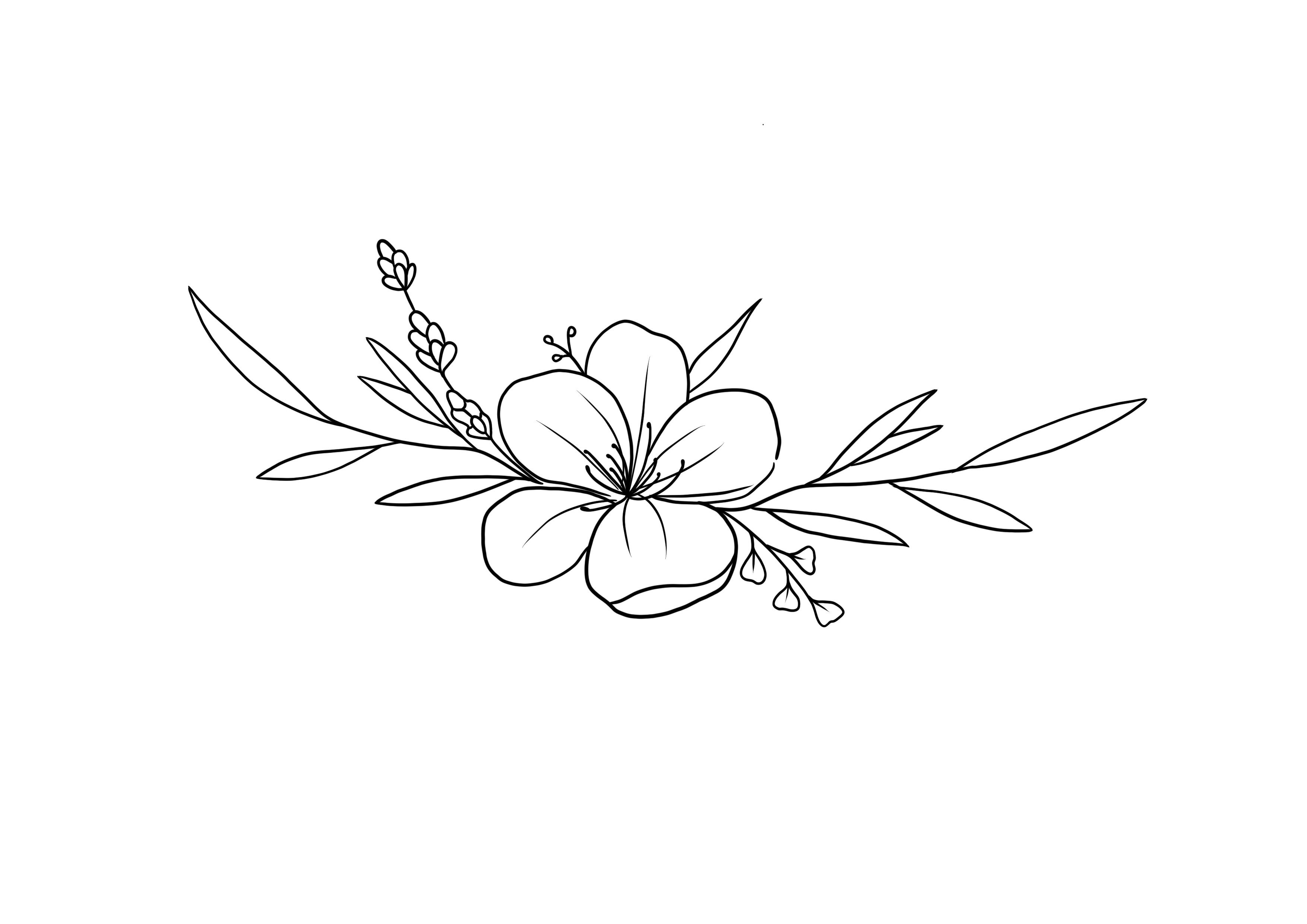 colorful flower thigh tattoo options