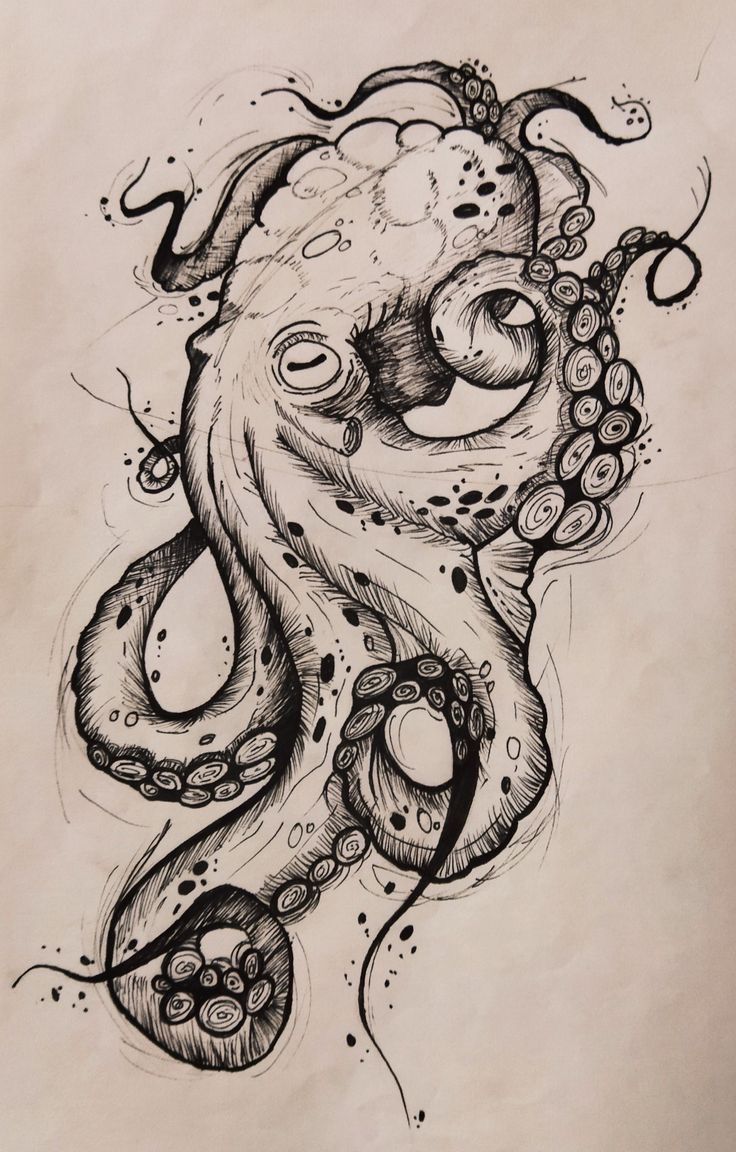 colorful octopus tattoo concepts