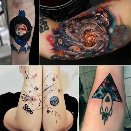 colorful planet tattoo inspiration