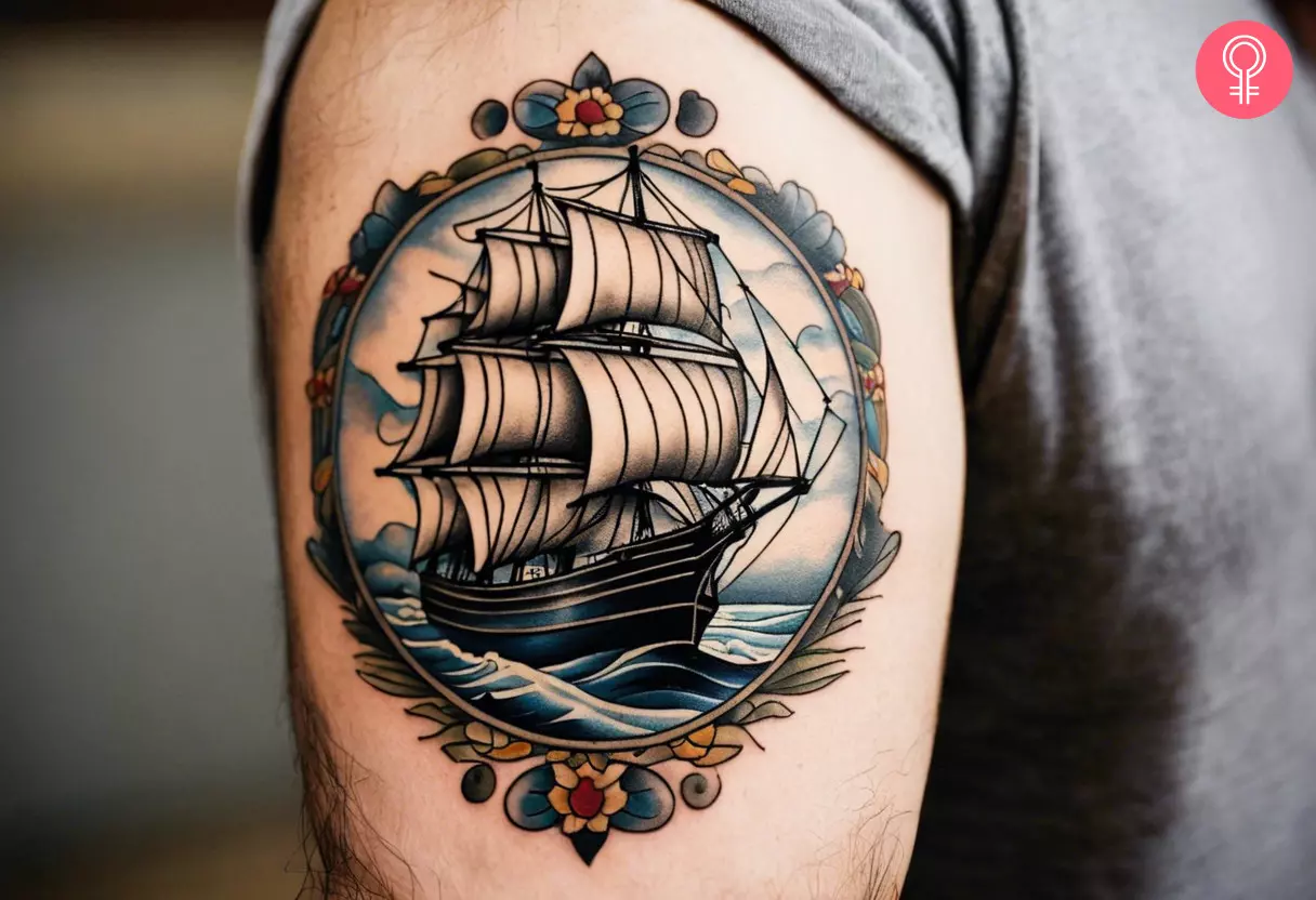 colorful sailor tattoo ideas