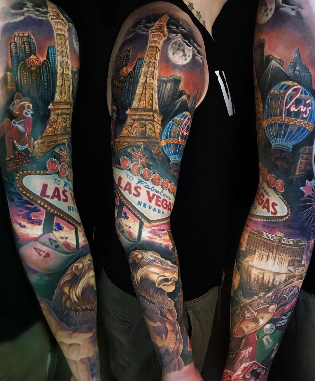 colorful tattoo ideas for Las Vegas