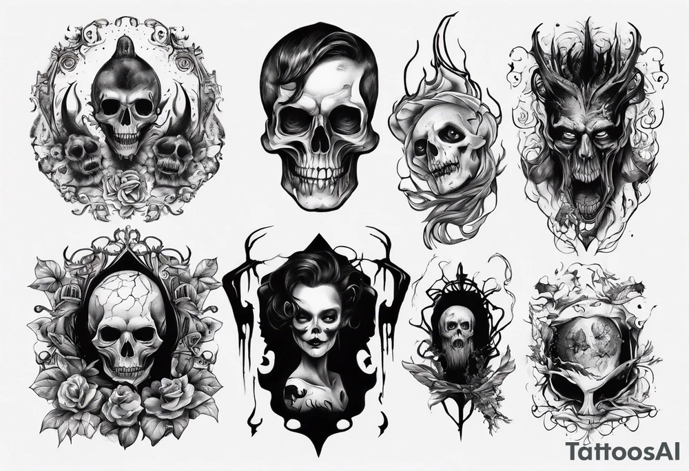 cool creepy tattoo ideas for men